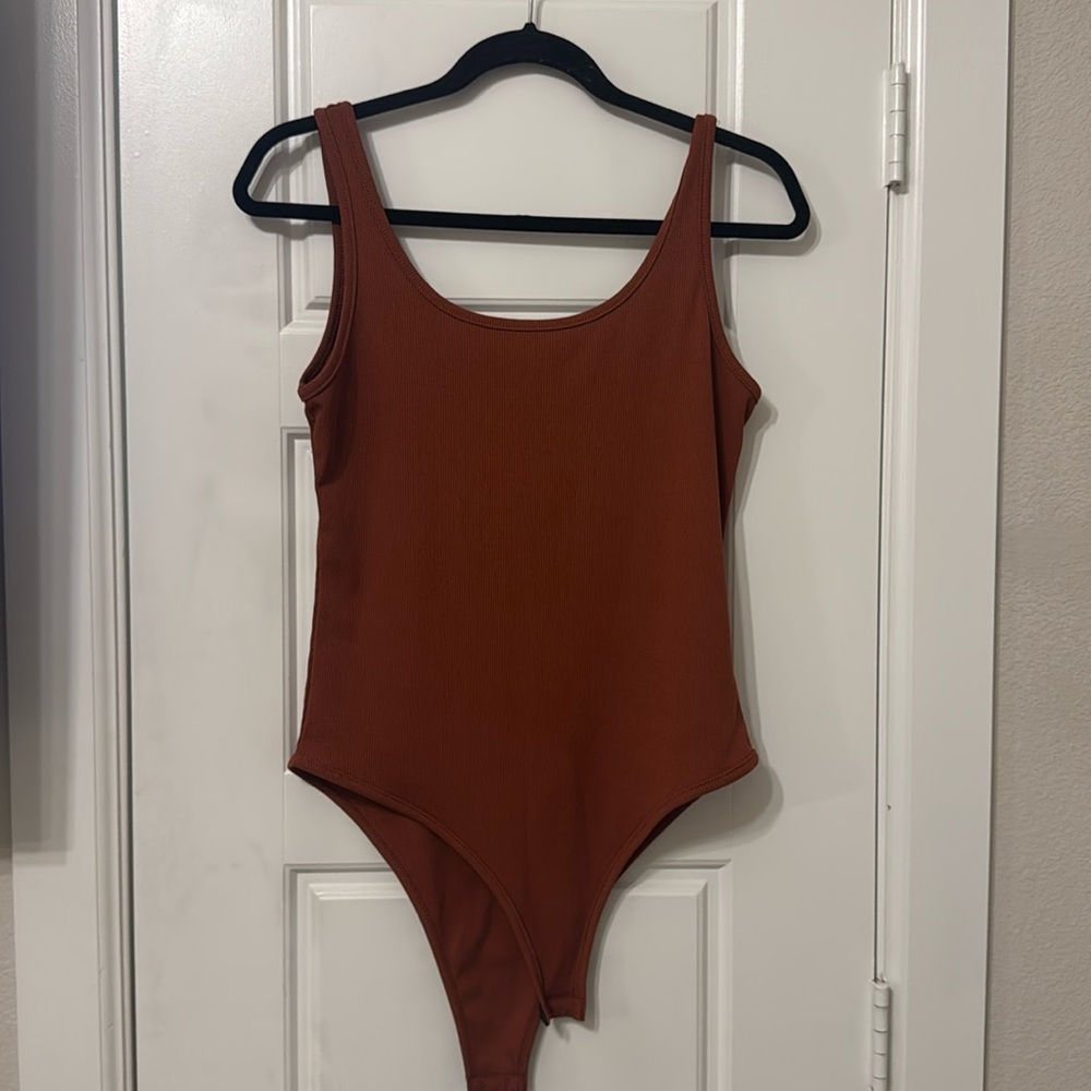SHEIN orange bodysuit size Large